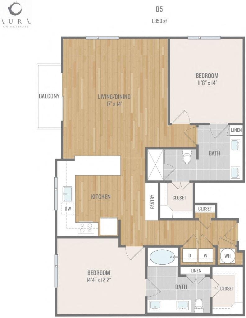 Aura On Mckinney Apartments B5 Floor Plan Aura On Mckinney Apartments B5 Floor Plan
